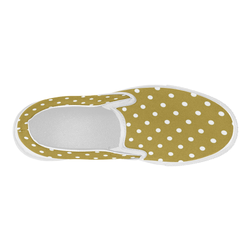 polkadots20160604 Women's Slip-on Canvas Shoes (Model 019)