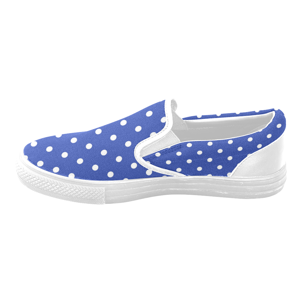 polkadots20160610 Women's Unusual Slip-on Canvas Shoes (Model 019)
