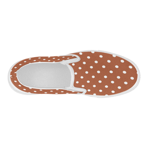 polkadots20160603 Women's Slip-on Canvas Shoes (Model 019)