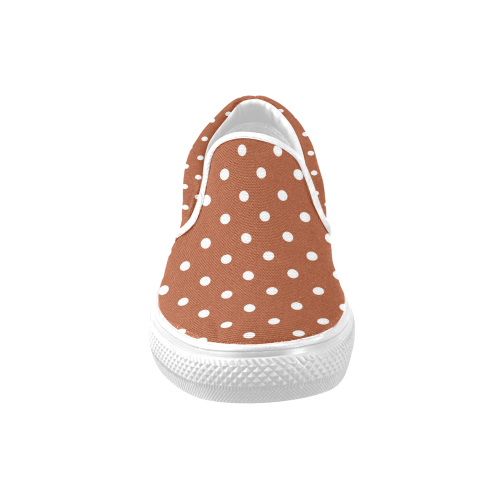 polkadots20160603 Women's Unusual Slip-on Canvas Shoes (Model 019)