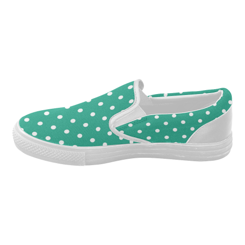 polkadots20160608 Women's Slip-on Canvas Shoes (Model 019)