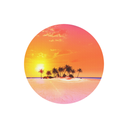 Wonderful sunset in soft colors Round Mousepad
