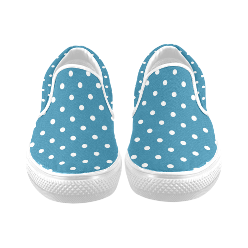 polkadots20160609 Women's Unusual Slip-on Canvas Shoes (Model 019)