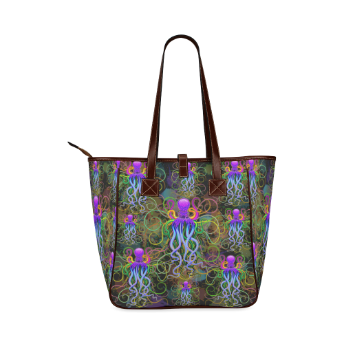 Octopus Psychedelic Luminescence Classic Tote Bag (Model 1644)