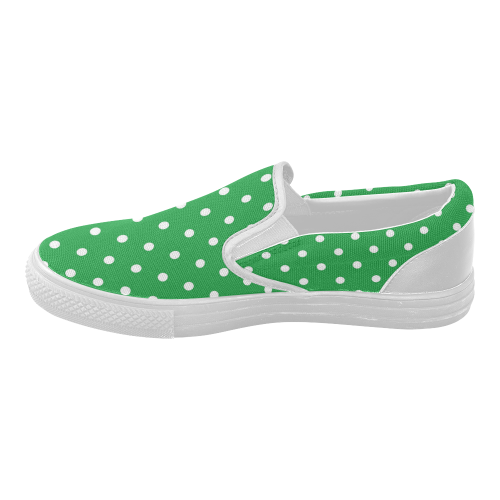 polkadots20160607 Women's Slip-on Canvas Shoes (Model 019)