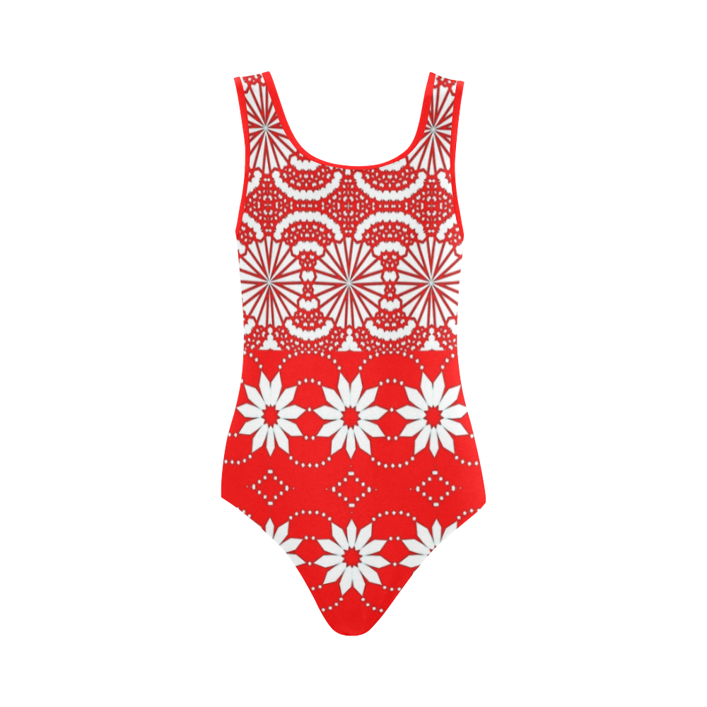 vest one piece #swimsuit-#annabellerockz-candy colors Vest One Piece Swimsuit (Model S04)