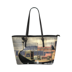 The sacred barge Leather Tote Bag/Large (Model 1651)
