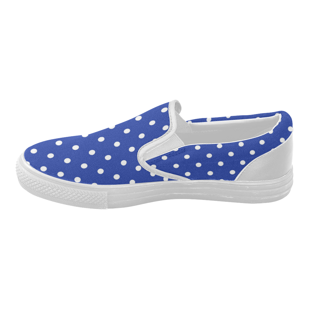 polkadots20160610 Women's Slip-on Canvas Shoes (Model 019)