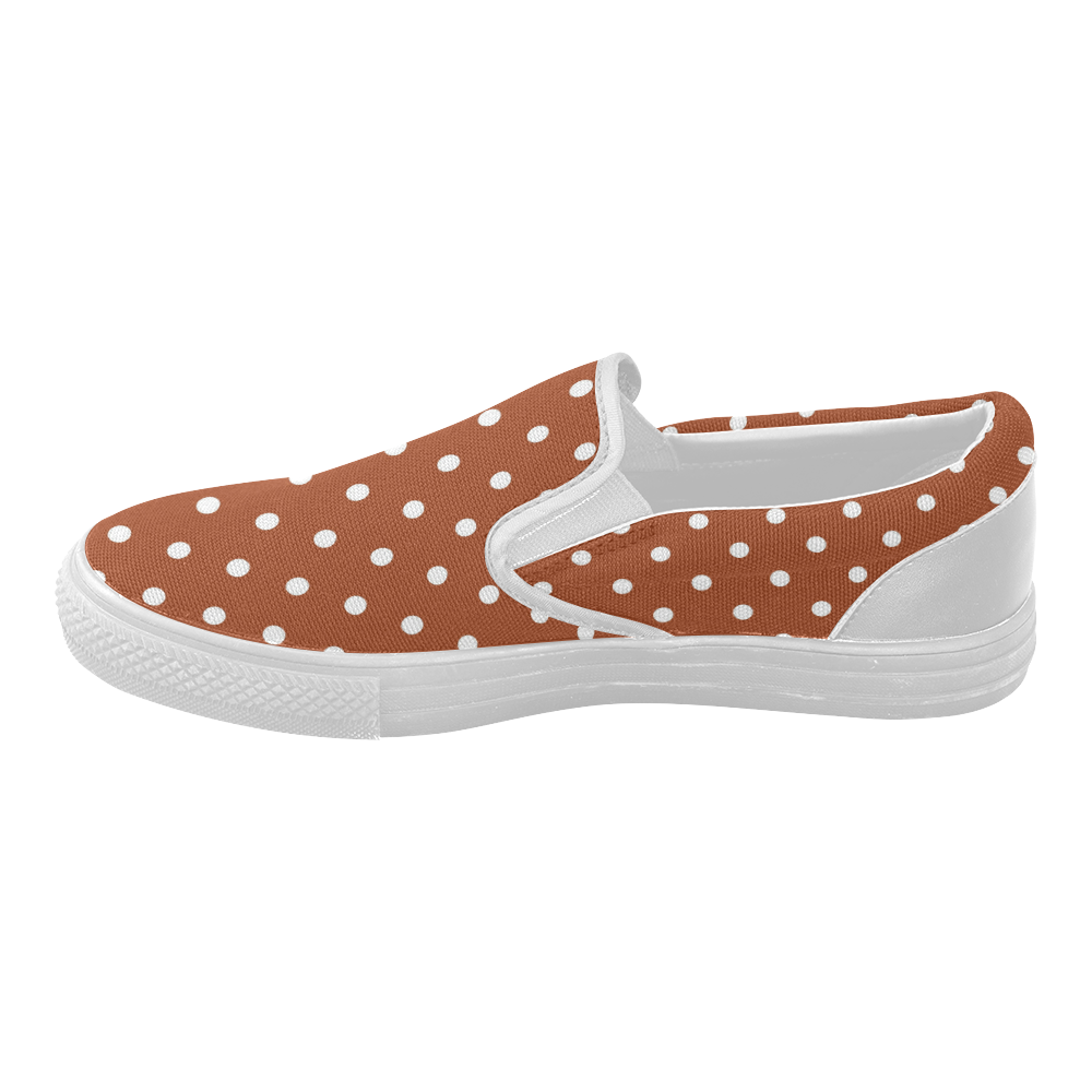 polkadots20160603 Women's Slip-on Canvas Shoes (Model 019)