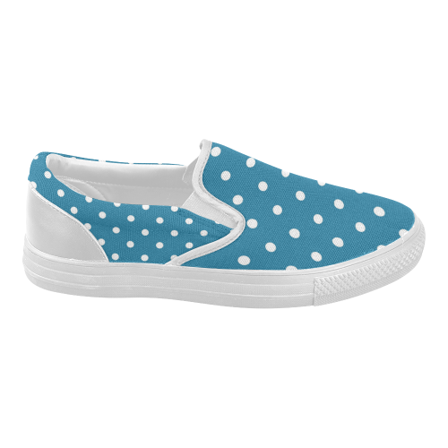 polkadots20160609 Women's Slip-on Canvas Shoes (Model 019)