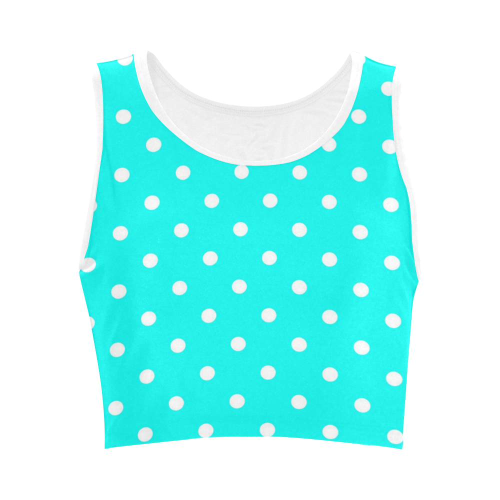 polkadots20160621 Women's Crop Top (Model T42)