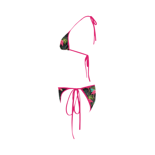 Pink Flamingos Exotic Birds 2 Custom Bikini Swimsuit