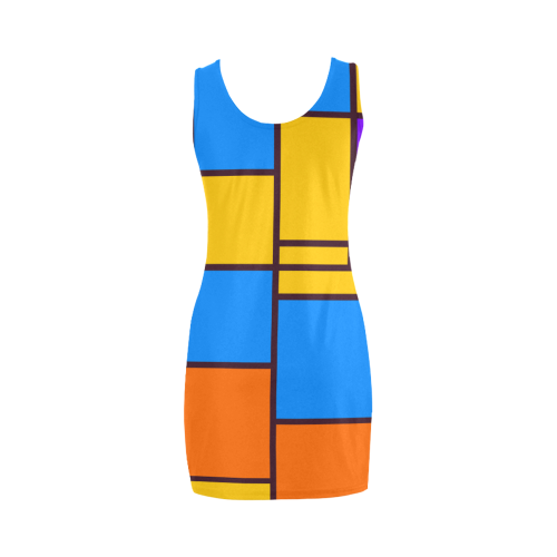 Shapes in retro colors Medea Vest Dress (Model D06)