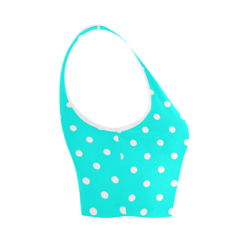 polkadots20160621 Women's Crop Top (Model T42)