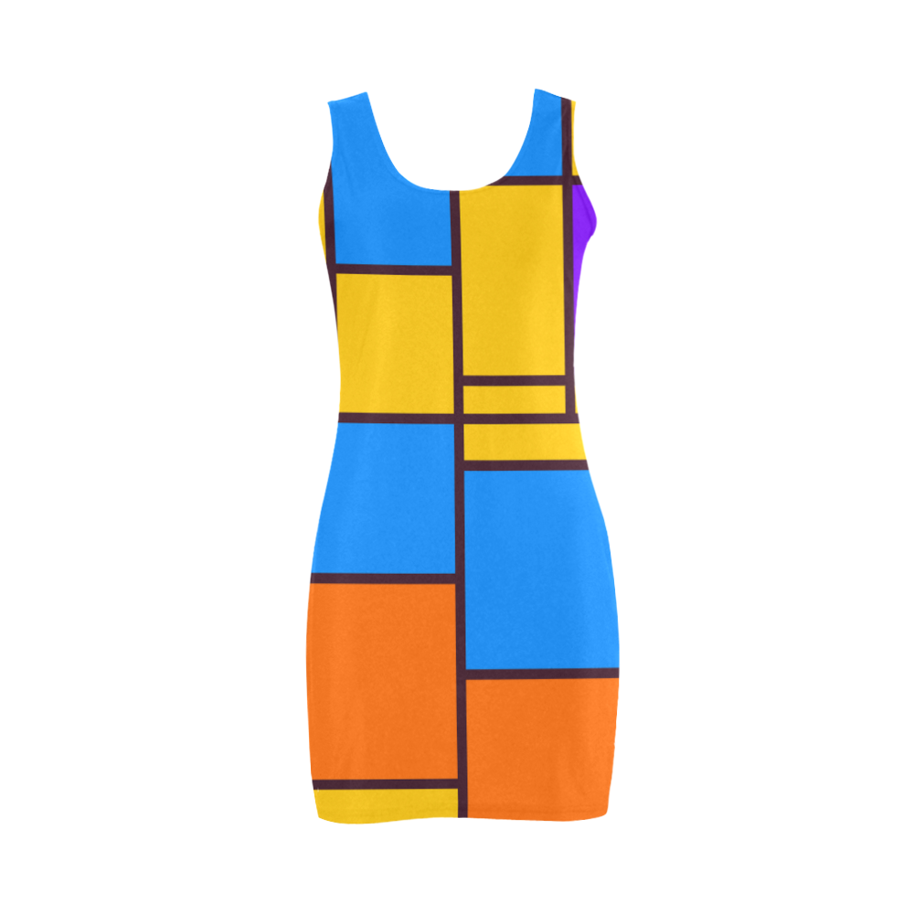 Shapes in retro colors Medea Vest Dress (Model D06)