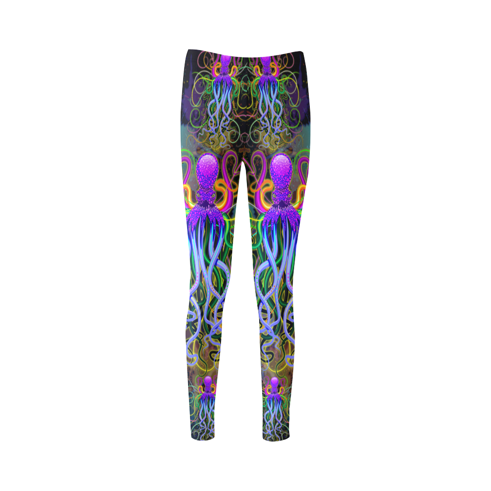 Octopus Psychedelic Luminescence Cassandra Women's Leggings (Model L01)