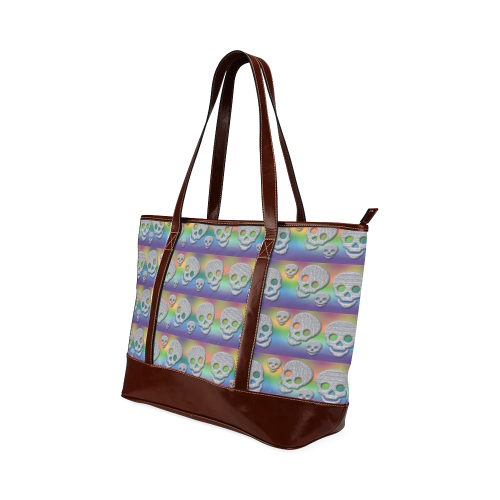 SKULLS MULTICOLOR Tote Handbag (Model 1642)