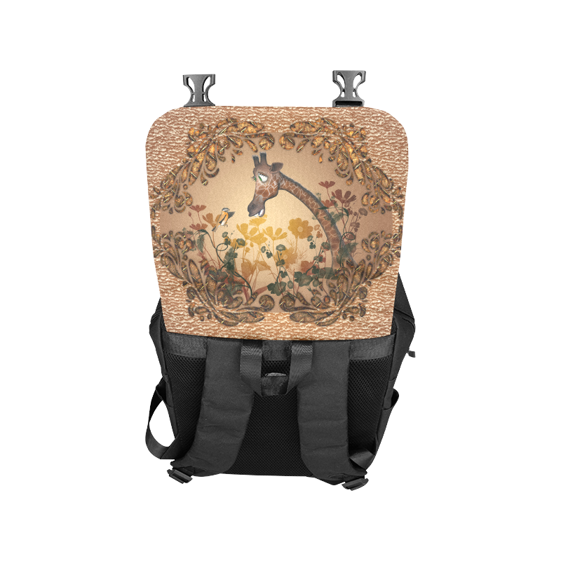 Sweet giraffe with bird Casual Shoulders Backpack (Model 1623)