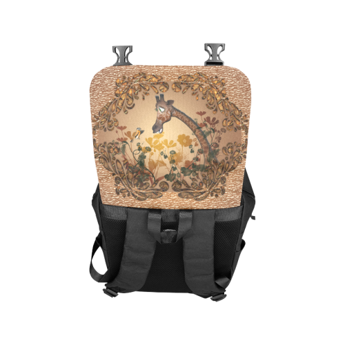 Sweet giraffe with bird Casual Shoulders Backpack (Model 1623)