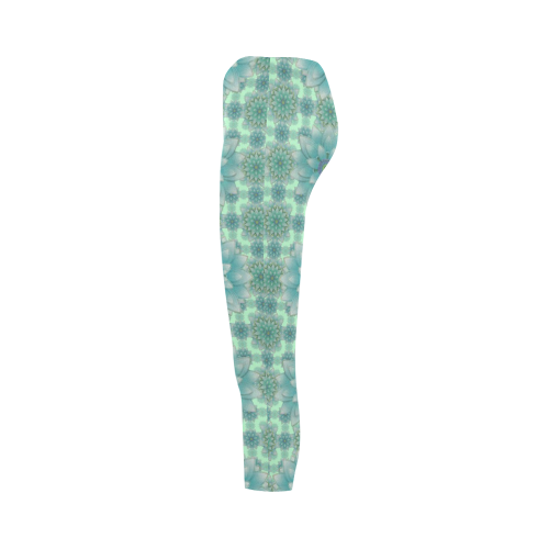 Turquoise Happiness Capri Legging (Model L02)