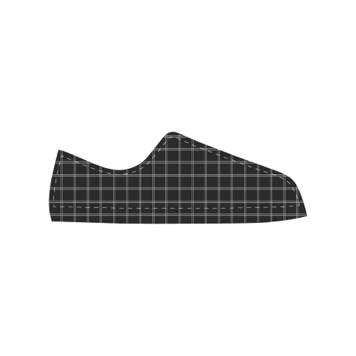 Glencheck black and white fineline VAS2 Men's Classic Canvas Shoes (Model 018)