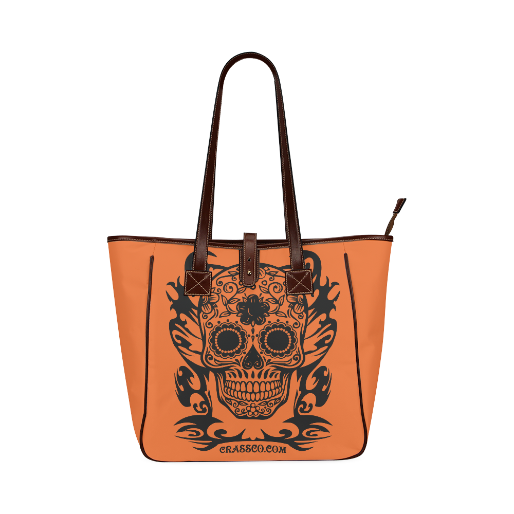 SKULL FLOWERS Classic Tote Bag (Model 1644)