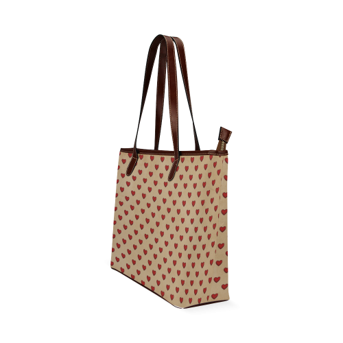 RETRO HEARTS Shoulder Tote Bag (Model 1646)