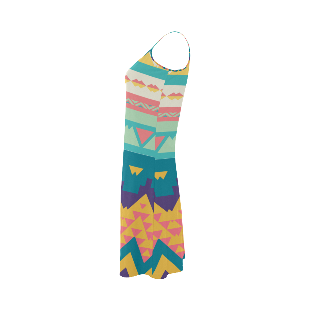 Pastel tribal design Alcestis Slip Dress (Model D05)
