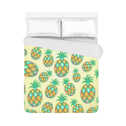Pineapple Pastel Colors Pattern Duvet Cover 86"x70" ( All-over-print)
