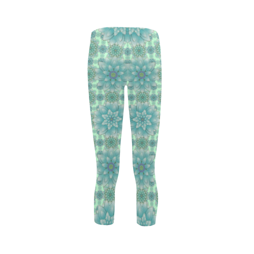 Turquoise Happiness Capri Legging (Model L02)