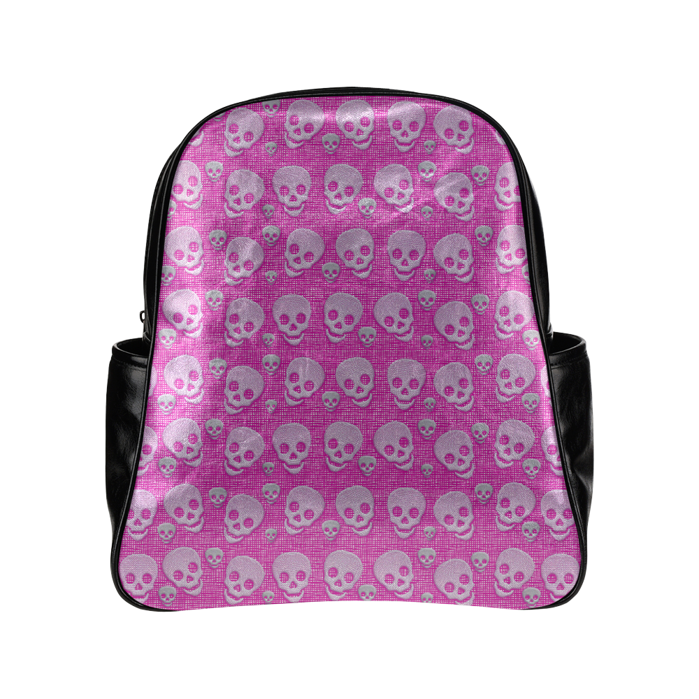 SKULLS PINKY Multi-Pockets Backpack (Model 1636)