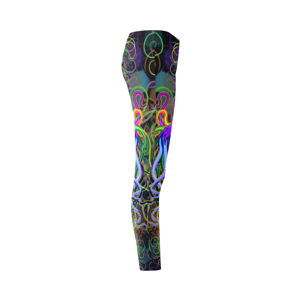 Octopus Psychedelic Luminescence Cassandra Women's Leggings (Model L01)