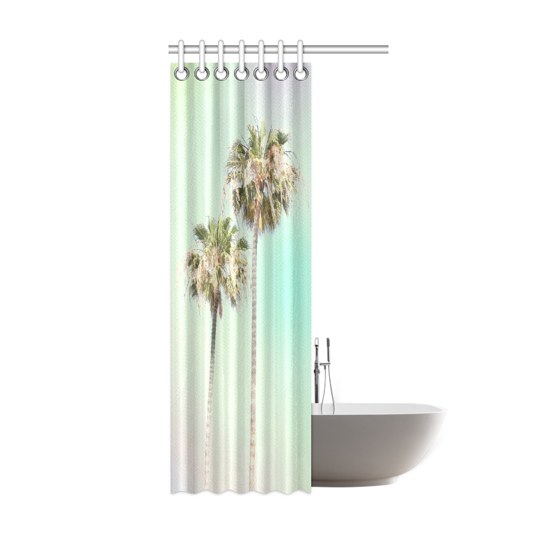 Pastel Palm Trees Shower Curtain Shower Curtain 36"x72"
