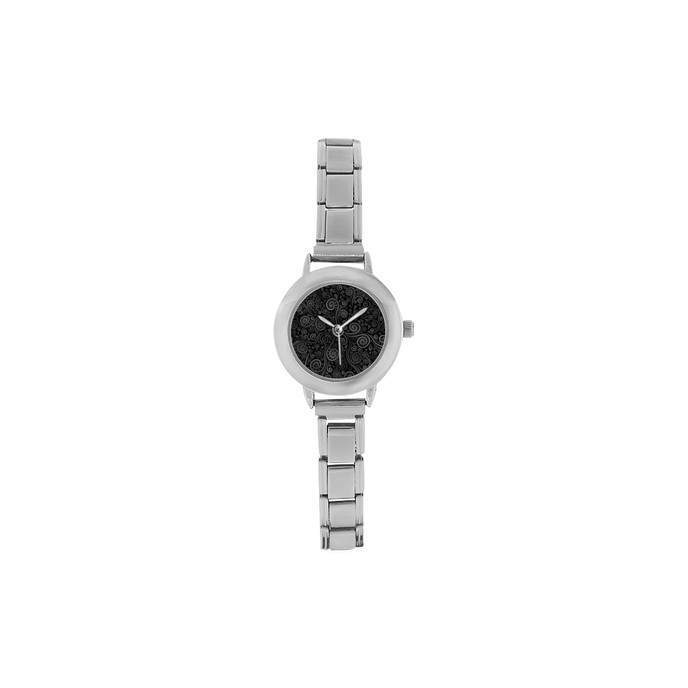 Black and White Rose Women's Italian Charm Watch(Model 107)