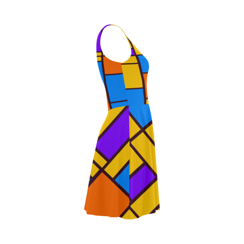 Shapes in retro colors Atalanta Sundress (Model D04)