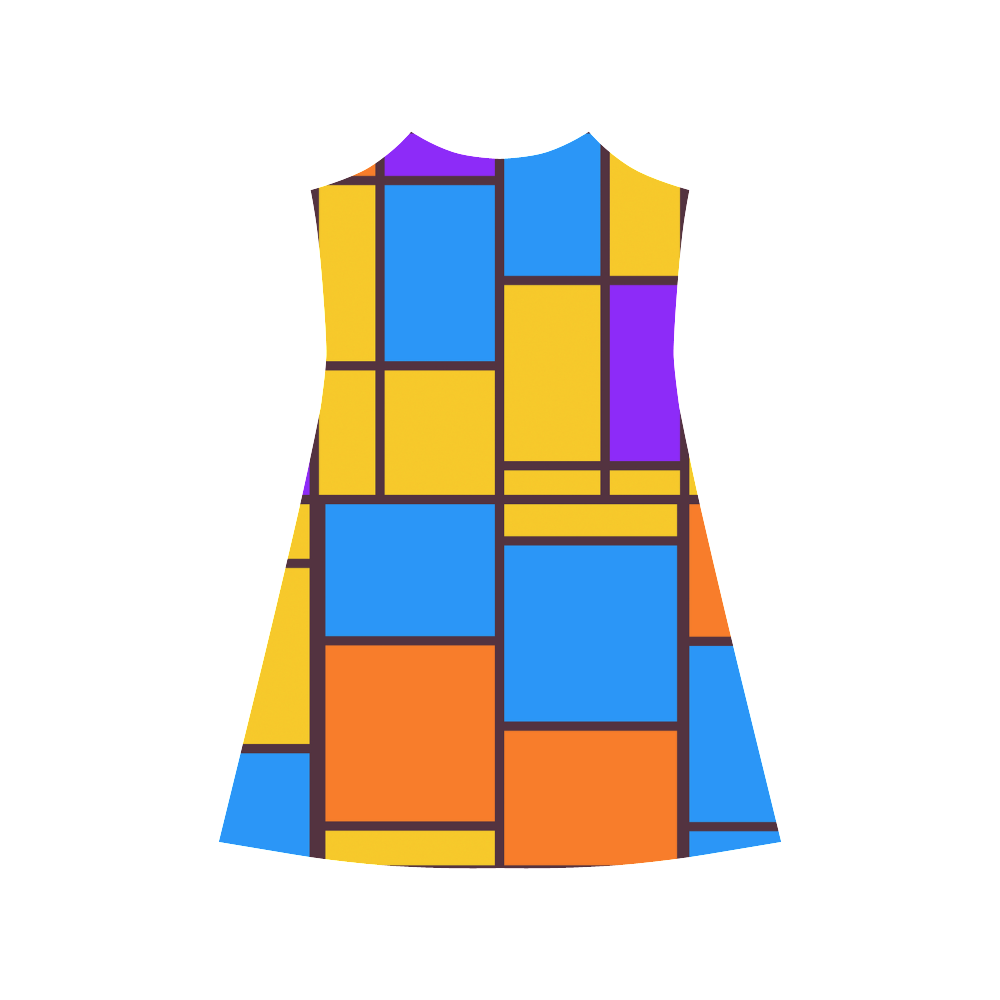Shapes in retro colors Alcestis Slip Dress (Model D05)