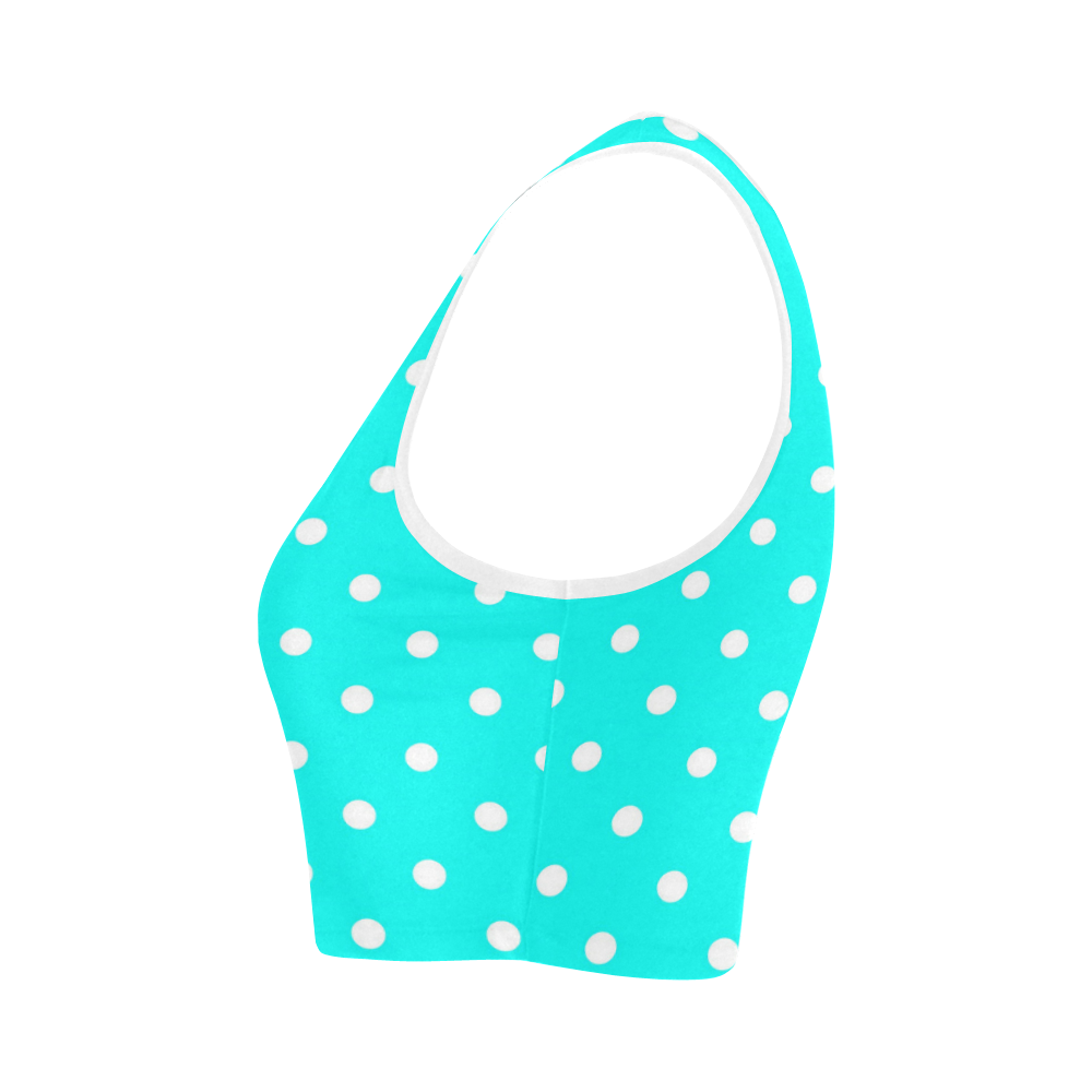 polkadots20160621 Women's Crop Top (Model T42)