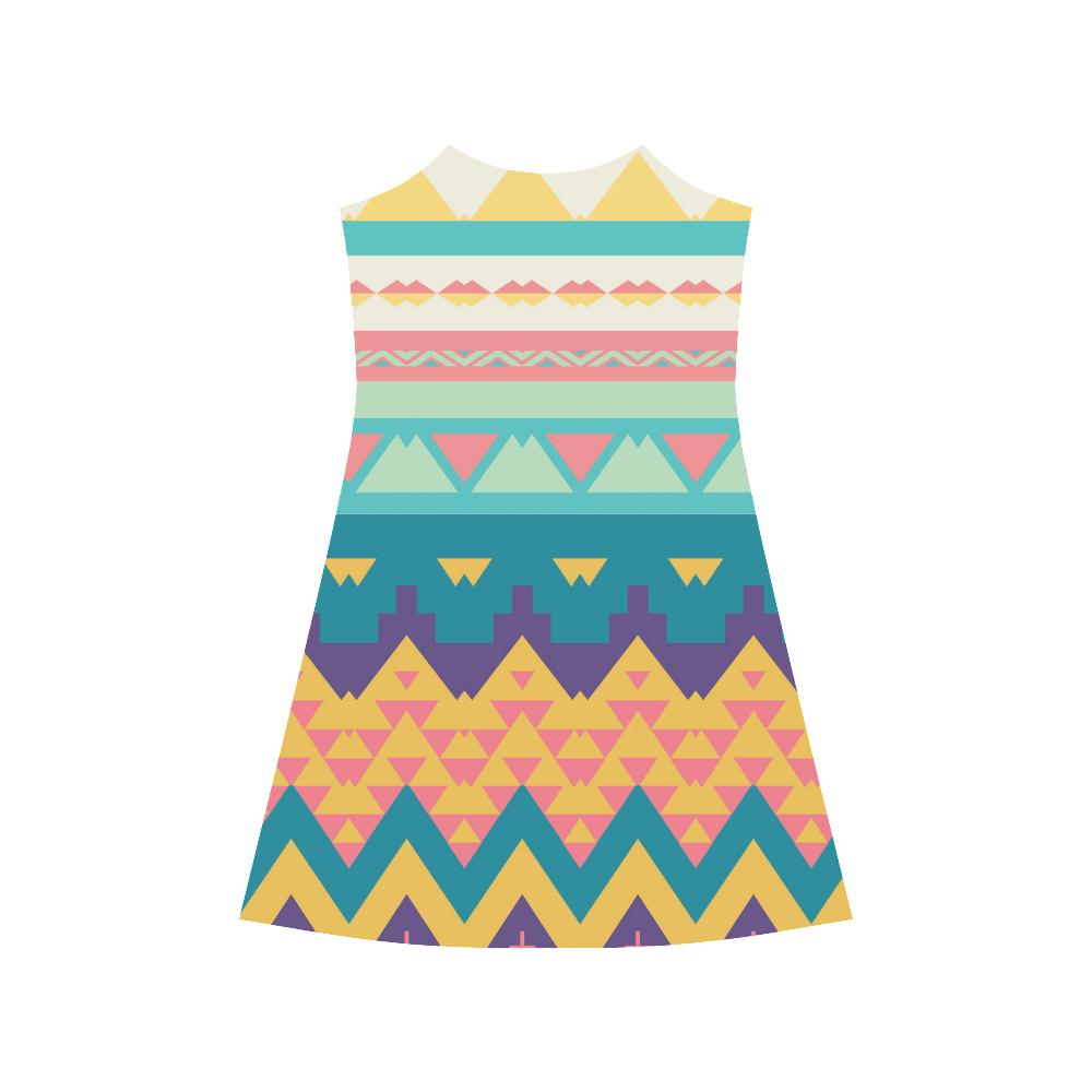 Pastel tribal design Alcestis Slip Dress (Model D05)