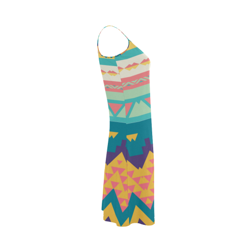 Pastel tribal design Alcestis Slip Dress (Model D05)