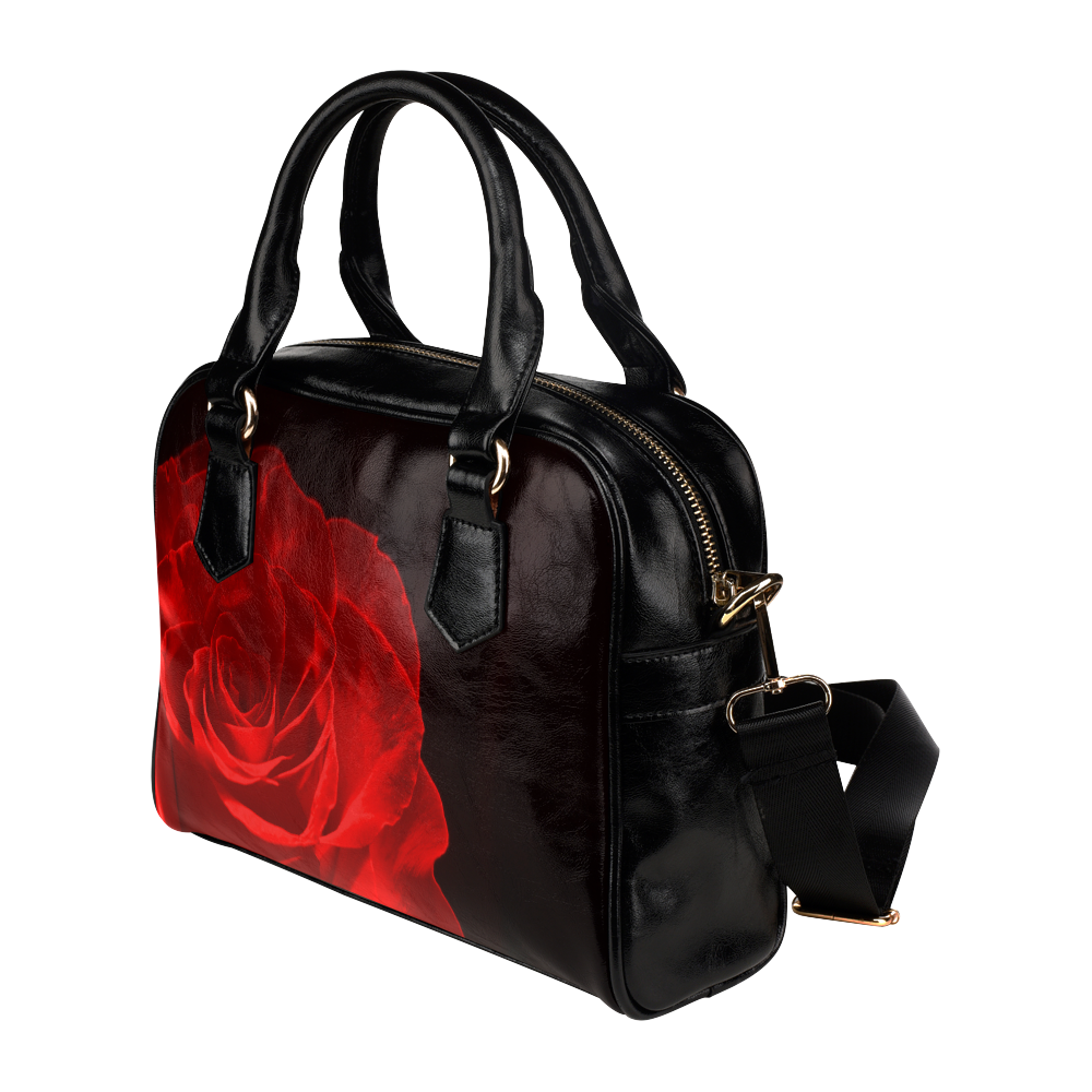 A Rose Red Shoulder Handbag (Model 1634)