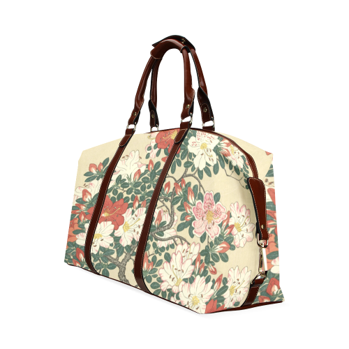 Azalea flowers, Japanese woodcut print, Classic Travel Bag (Model 1643)