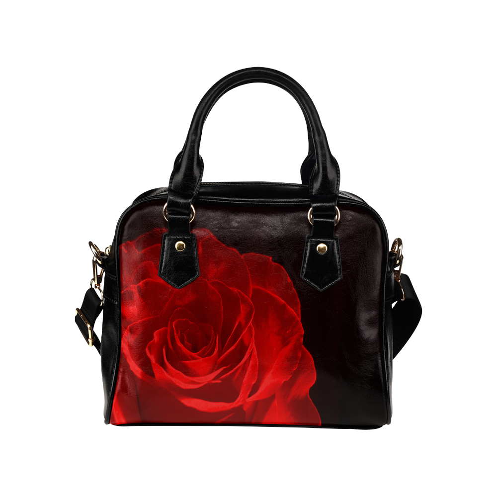 A Rose Red Shoulder Handbag (Model 1634)