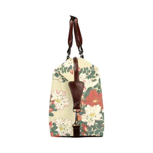 Azalea flowers, Japanese woodcut print, Classic Travel Bag (Model 1643)
