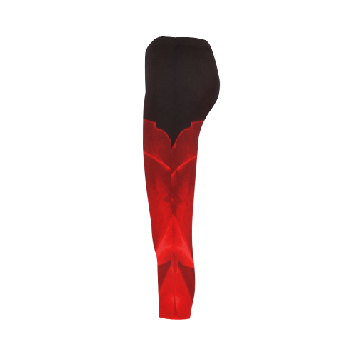A Rose Red Capri Legging (Model L02)