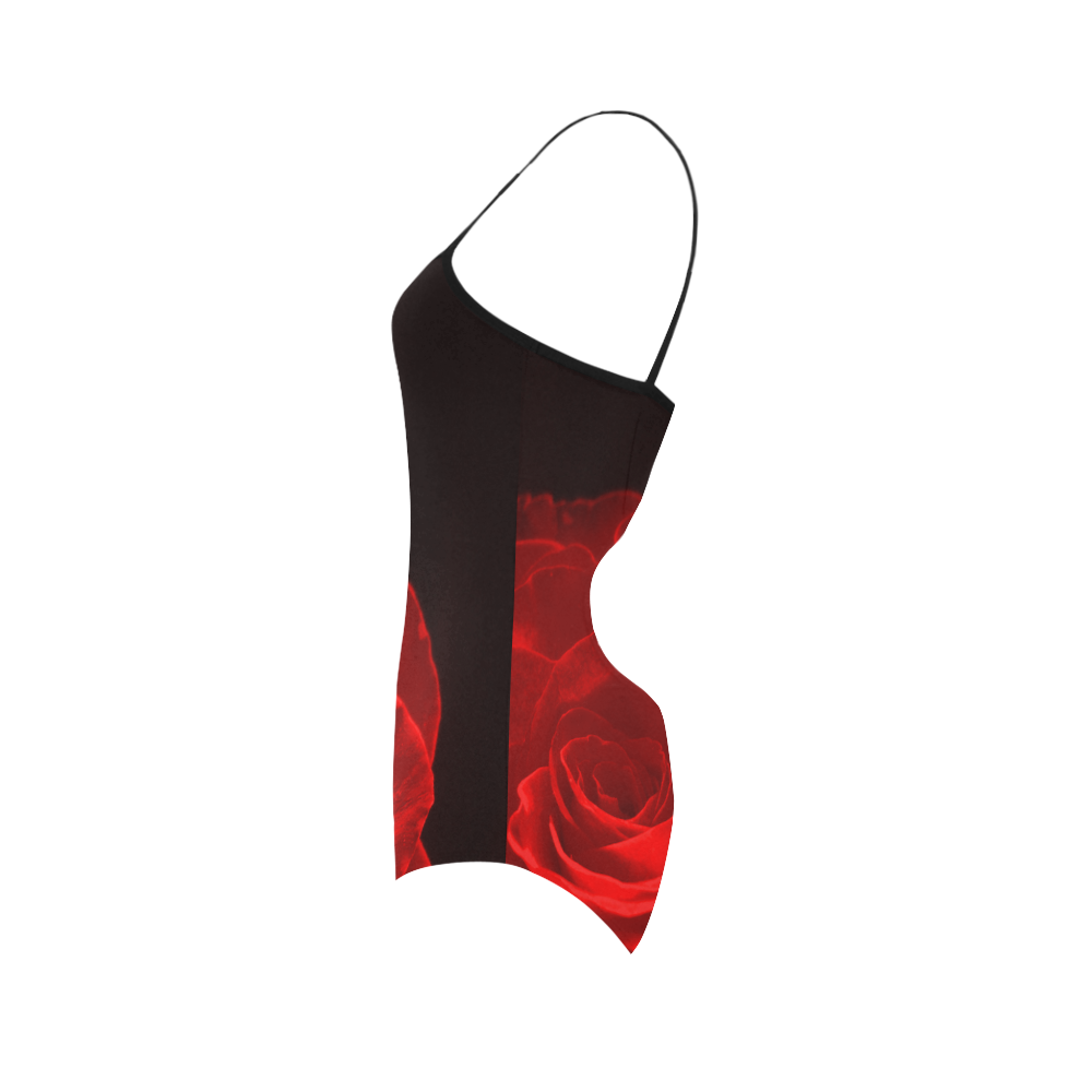 A Rose Red Strap Swimsuit ( Model S05)