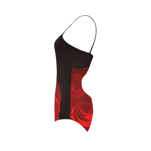 A Rose Red Strap Swimsuit ( Model S05)