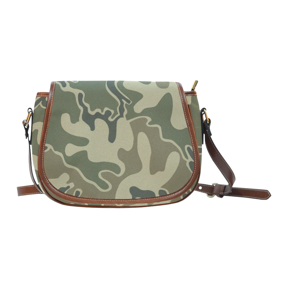 1948 Retro Camouflage Saddle Bag/Small (Model 1649) Full Customization