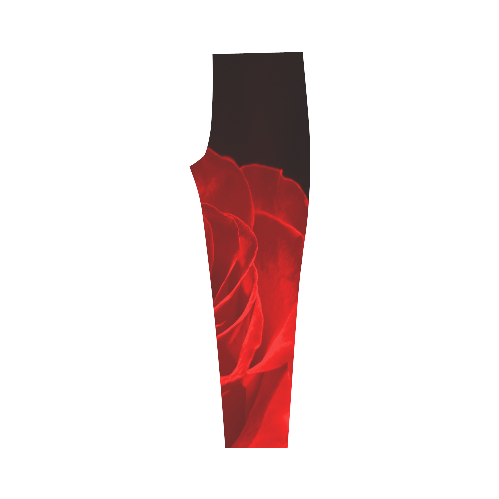 A Rose Red Capri Legging (Model L02)