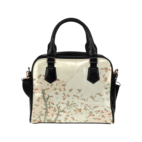 uji mountain cherry blossom, japanese woodcut Shoulder Handbag (Model 1634)