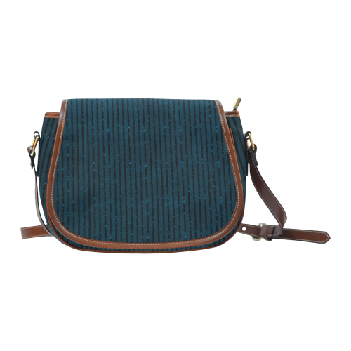 Turquoise Stripe Saddle Bag/Small (Model 1649) Full Customization